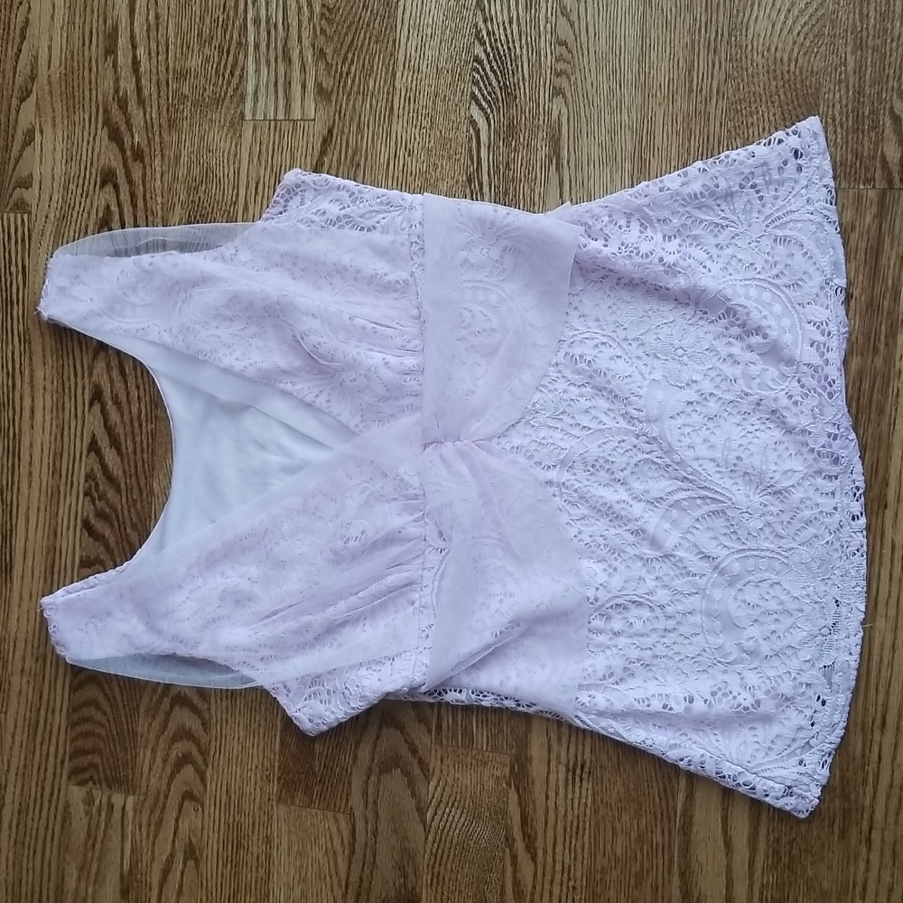 (S) Lace and Mesh Dainty Feminine Wedding Neck Pastel Color Tank Top 90s Summer